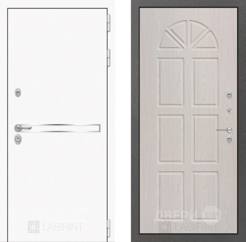 Входная металлическая Дверь Лабиринт (LABIRINT) Лайн White 15 VINORIT Алмон 25 в Подольск
