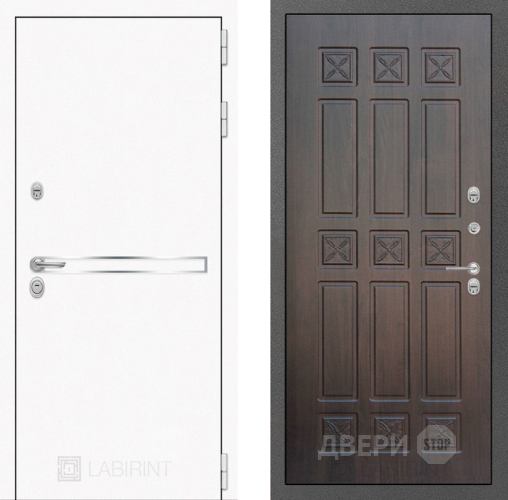 Входная металлическая Дверь Лабиринт (LABIRINT) Лайн White 16 VINORIT Алмон 28 в Подольск