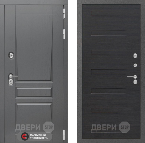 Входная металлическая Дверь Лабиринт (LABIRINT) Платинум 14 Эковенге поперечный в Подольск