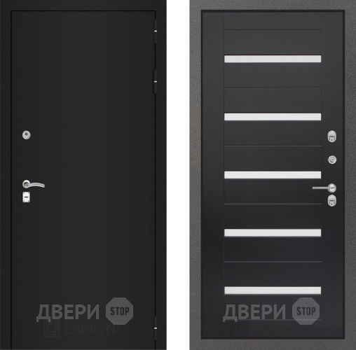 Входная металлическая Дверь Лабиринт (LABIRINT) Classic шагрень черная 01 Венге в Подольск