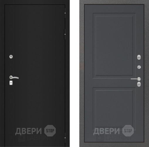 Входная металлическая Дверь Лабиринт (LABIRINT) Classic шагрень черная 11 Графит софт в Подольск