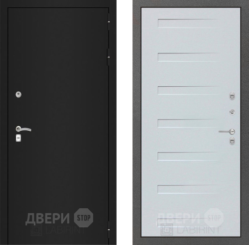 Входная металлическая Дверь Лабиринт (LABIRINT) Classic шагрень черная 14 Дуб кантри белый горизонтальный в Подольск