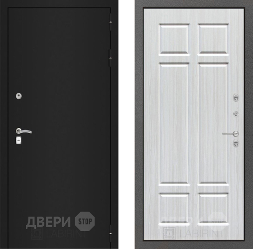Входная металлическая Дверь Лабиринт (LABIRINT) Classic шагрень черная 08 Кристалл вуд в Подольск