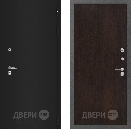 Входная металлическая Дверь Лабиринт (LABIRINT) Classic шагрень черная 05 Венге в Подольск