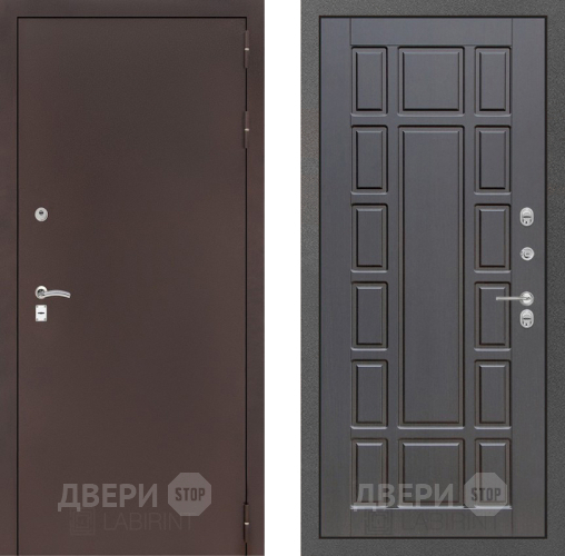 Входная металлическая Дверь Лабиринт (LABIRINT) Classic антик медь 12 Венге в Подольск