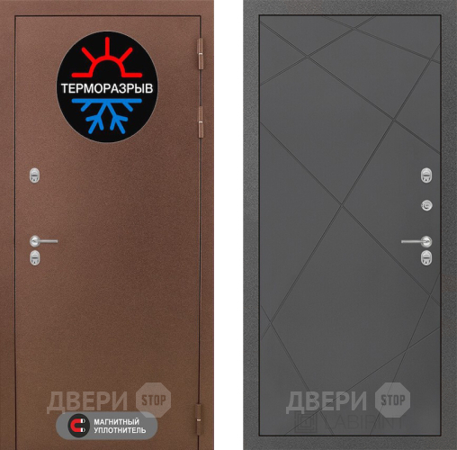 Входная металлическая Дверь Лабиринт (LABIRINT) Термо Магнит 24 Графит софт в Подольск