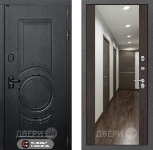 Входная металлическая Дверь Лабиринт (LABIRINT) Гранд Зеркало Максимум Венге в Подольск