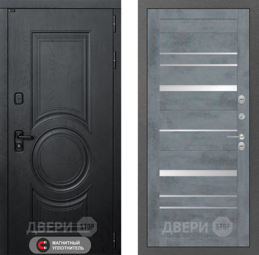 Входная металлическая Дверь Лабиринт (LABIRINT) Гранд 20 Бетон темный в Подольск
