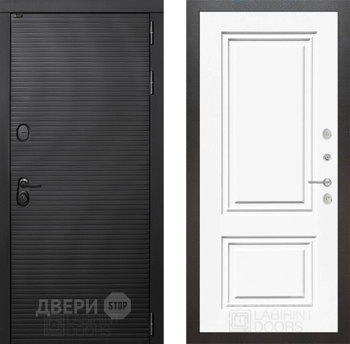 Входная металлическая Дверь Лабиринт (LABIRINT) Вулкано 26 Белый (RAL-9003) в Подольск