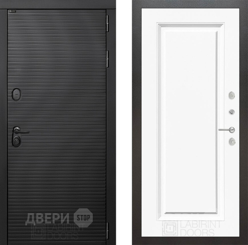 Входная металлическая Дверь Лабиринт (LABIRINT) Вулкано 27 Белый (RAL-9003) в Подольск