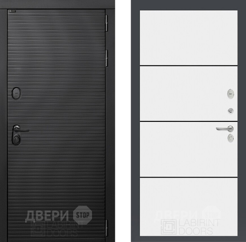Входная металлическая Дверь Лабиринт (LABIRINT) Вулкано 25 Белый софт в Подольск
