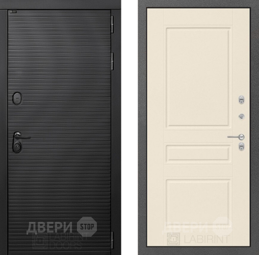 Входная металлическая Дверь Лабиринт (LABIRINT) Вулкано 03 Крем софт в Подольск