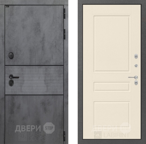 Входная металлическая Дверь Лабиринт (LABIRINT) Инфинити 03 Крем софт в Подольск