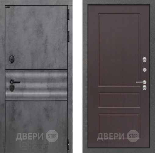 Входная металлическая Дверь Лабиринт (LABIRINT) Инфинити 03 Орех премиум в Подольск