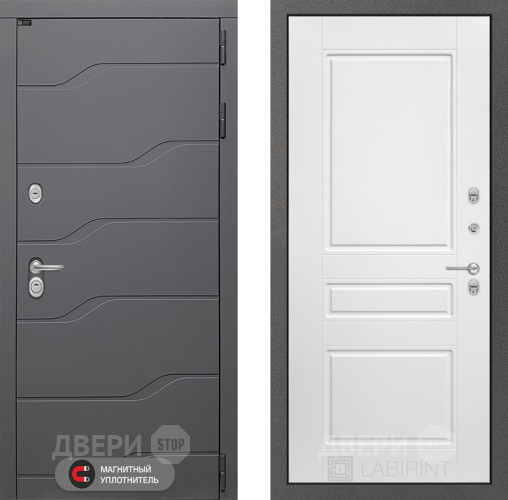 Дверь Лабиринт (LABIRINT) Ривер 03 Белый софт в Подольск
