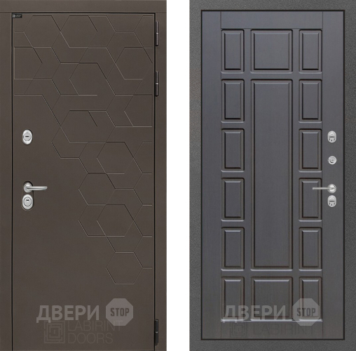 Входная металлическая Дверь Лабиринт (LABIRINT) Смоки 12 Венге в Подольск