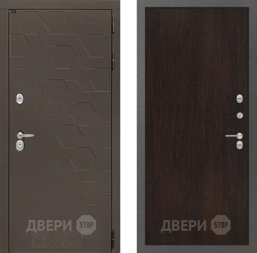 Входная металлическая Дверь Лабиринт (LABIRINT) Смоки 05 Венге в Подольск