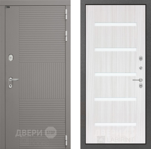 Входная металлическая Дверь Лабиринт (LABIRINT) Формо 01 Сандал белый в Подольск