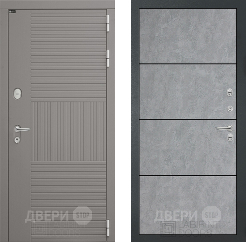 Входная металлическая Дверь Лабиринт (LABIRINT) Формо 25 Бетон светлый в Подольск