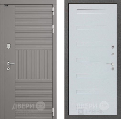 Входная металлическая Дверь Лабиринт (LABIRINT) Формо 14 Дуб кантри белый горизонтальный в Подольск