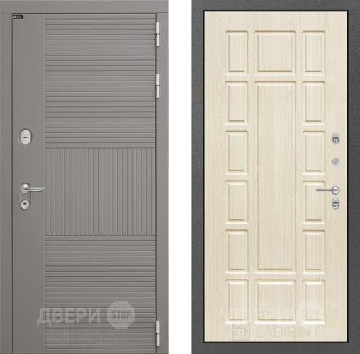 Входная металлическая Дверь Лабиринт (LABIRINT) Формо 12 Беленый дуб в Подольск