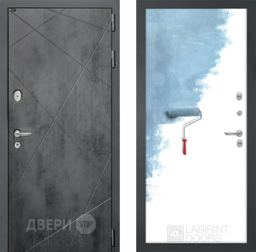 Входная металлическая Дверь Лабиринт (LABIRINT) Лофт 28 Под покраску в Подольск
