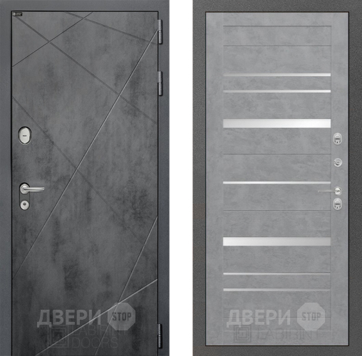 Входная металлическая Дверь Лабиринт (LABIRINT) Лофт 20 Бетон светлый в Подольск