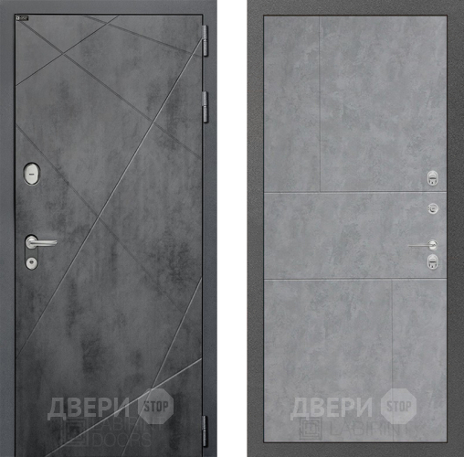 Входная металлическая Дверь Лабиринт (LABIRINT) Лофт 21 Бетон светлый в Подольск