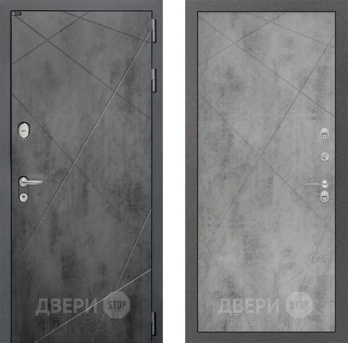 Входная металлическая Дверь Лабиринт (LABIRINT) Лофт 24 Бетон светлый в Подольск