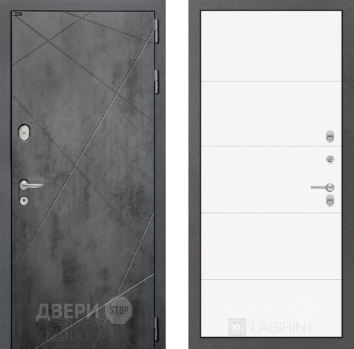 Дверь Лабиринт (LABIRINT) Лофт 13 Белый софт в Подольск