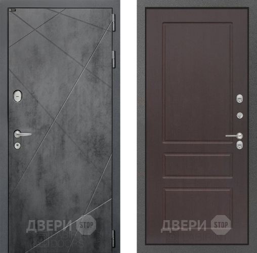 Входная металлическая Дверь Лабиринт (LABIRINT) Лофт 03 Орех премиум в Подольск