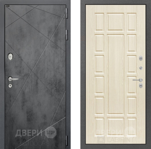 Входная металлическая Дверь Лабиринт (LABIRINT) Лофт 12 Беленый дуб в Подольск