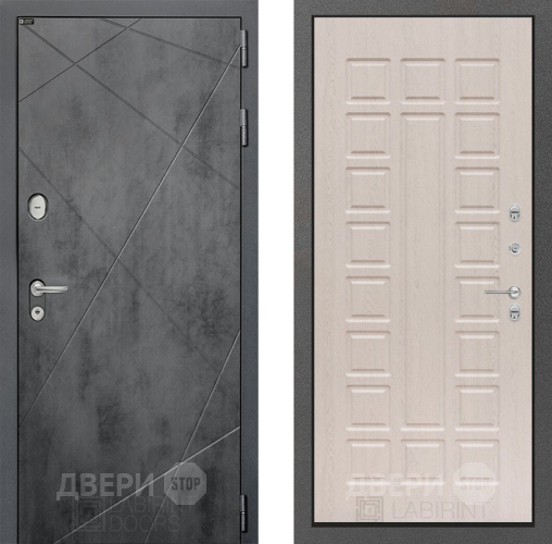 Входная металлическая Дверь Лабиринт (LABIRINT) Лофт 04 Беленый дуб в Подольск