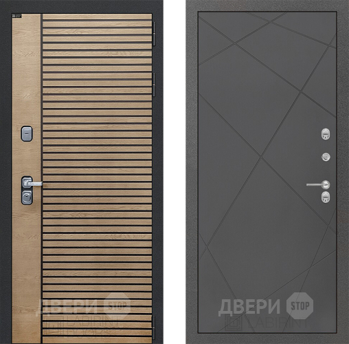 Входная металлическая Дверь Лабиринт (LABIRINT) Ritm 24 Графит софт в Подольск