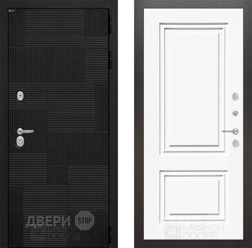 Дверь Лабиринт (LABIRINT) Pazl 26 Белый (RAL-9003) в Подольск