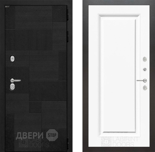 Входная металлическая Дверь Лабиринт (LABIRINT) Pazl 27 Белый (RAL-9003) в Подольск