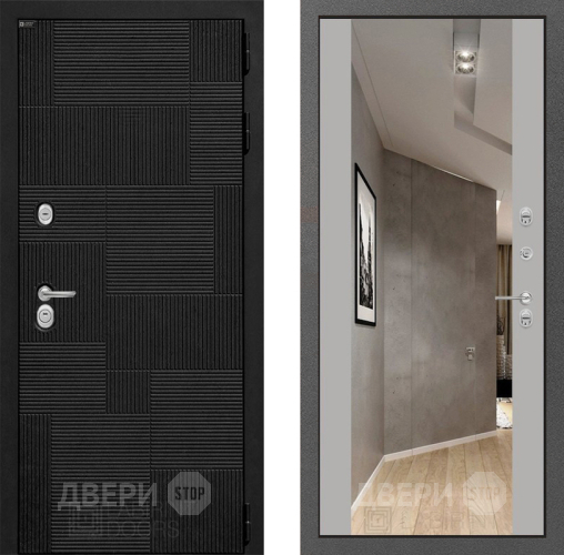 Входная металлическая Дверь Лабиринт (LABIRINT) Pazl Зеркало Максимум Грей софт в Подольск