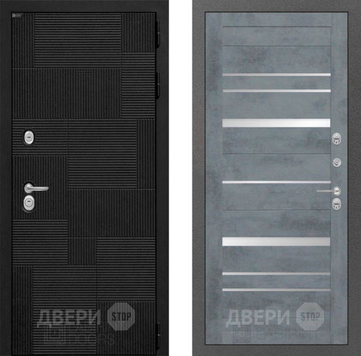 Входная металлическая Дверь Лабиринт (LABIRINT) Pazl 20 Бетон темный в Подольск