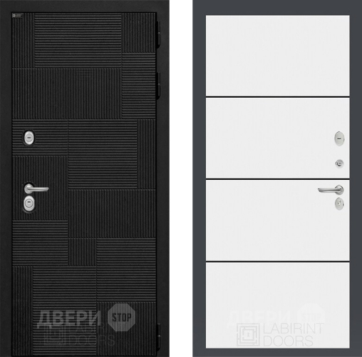 Входная металлическая Дверь Лабиринт (LABIRINT) Pazl 25 Белый софт в Подольск