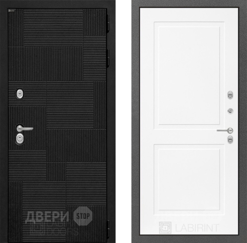 Входная металлическая Дверь Лабиринт (LABIRINT) Pazl 11 Белый софт в Подольск