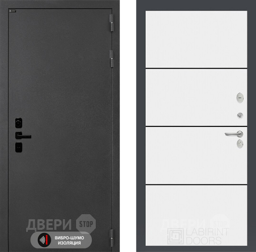 Дверь Лабиринт (LABIRINT) Acustic 25 Белый софт в Подольск