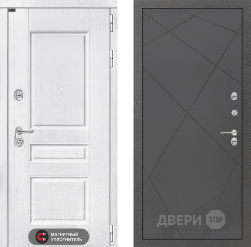 Входная металлическая Дверь Лабиринт (LABIRINT) Versal 24 Графит софт в Подольск