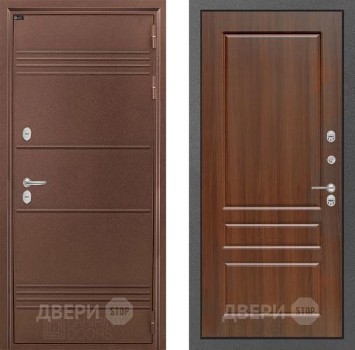 Входная металлическая Дверь Лабиринт (LABIRINT) Термо Лайт 03 Орех бренди в Подольск