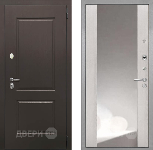 Входная металлическая Дверь Интекрон (INTECRON) Кампо ФЛЗ-516 Зеркало Сосна белая в Подольск