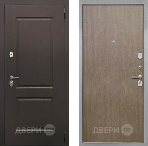 Входная металлическая Дверь Интекрон (INTECRON) Кампо Гладкая шпон Венге коричневый в Подольск