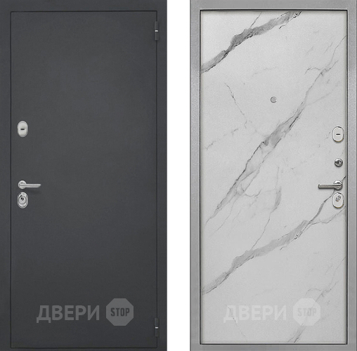Входная металлическая Дверь Интекрон (INTECRON) Гектор Гладкая Мрамор натуральный арктик в Подольск