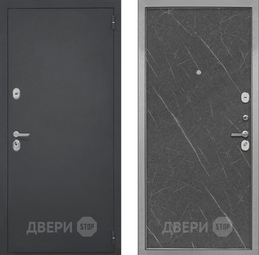 Входная металлическая Дверь Интекрон (INTECRON) Гектор Гладкая Гранит лава оникс в Подольск