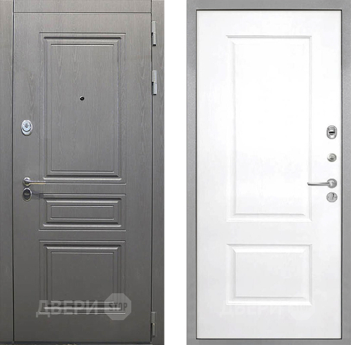 Входная металлическая Дверь Интекрон (INTECRON) Брайтон Графит Альба Роял Вуд белый в Подольск