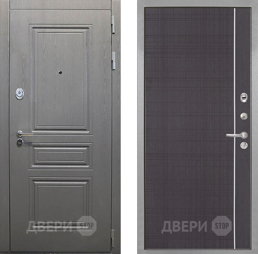Входная металлическая Дверь Интекрон (INTECRON) Брайтон Графит В-07 с молдингом Венге в Подольск