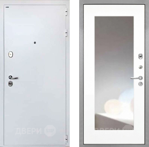 Дверь Интекрон (INTECRON) Колизей White ФЛЗ-120-М Зеркало Белый матовый в Подольск